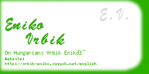 eniko vrbik business card